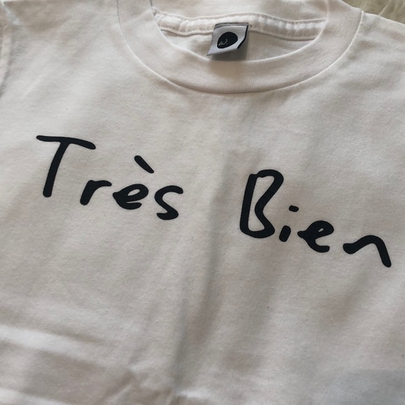 NEW Très Bien white tee sz 4 - Picture 2 of 2